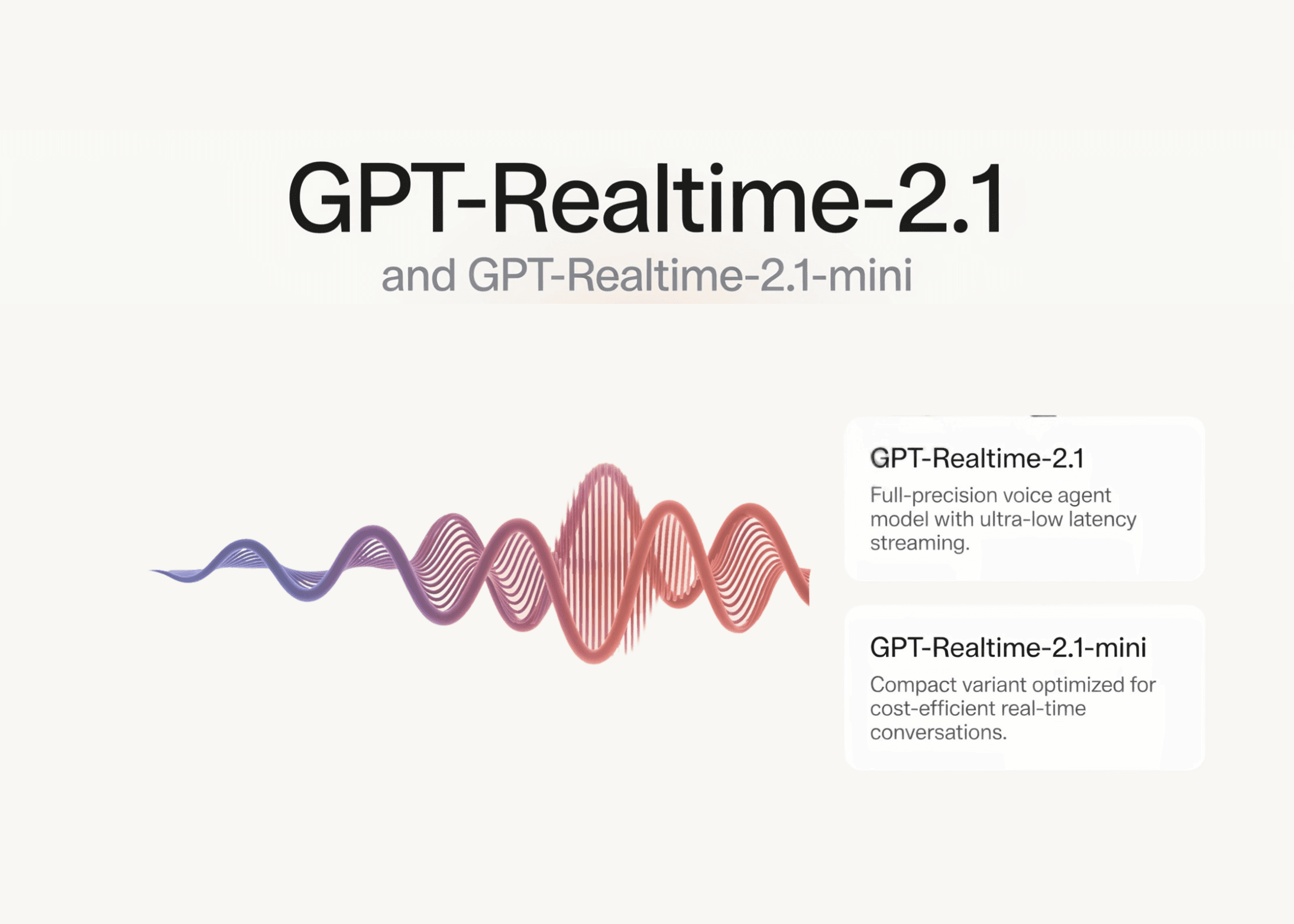 OpenAI wprowadza modele GPT-Realtime-2.1 i GPT-Realtime-2.1-mini dla agentów głosowych o niskim opóźnieniu