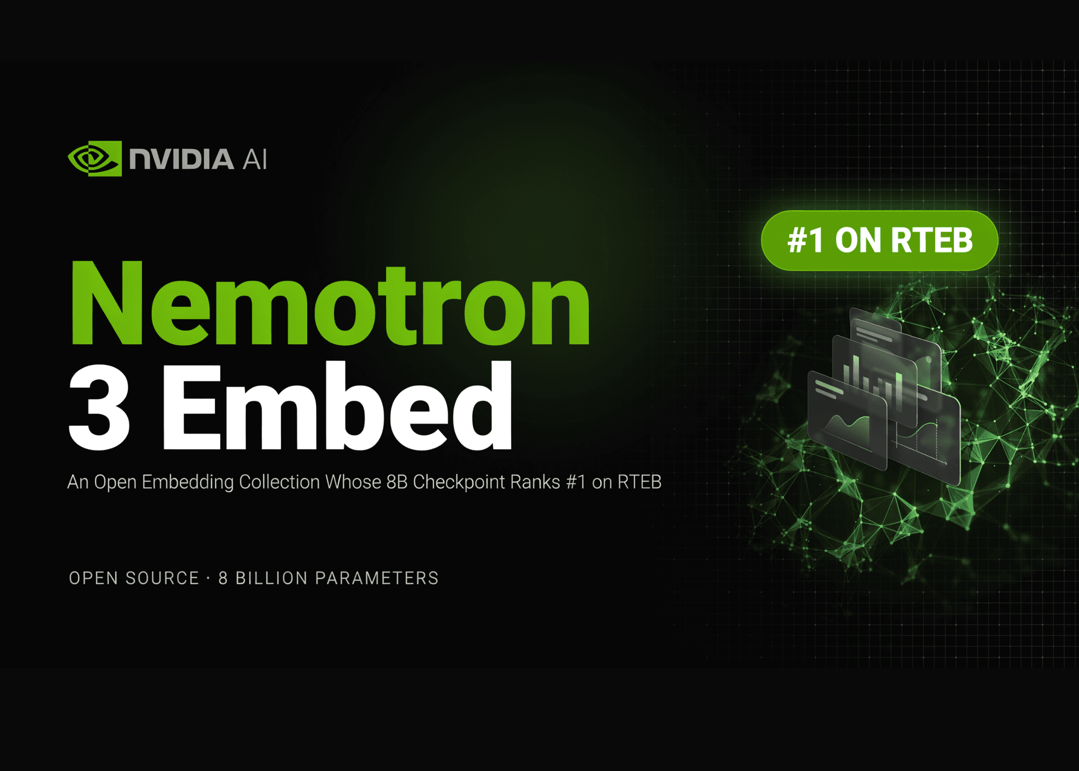 NVIDIA prezentuje Nemotron 3 Embed: nową kolekcję otwartych modeli osadzających, z wariantem 8B na czele rankingu RTEB