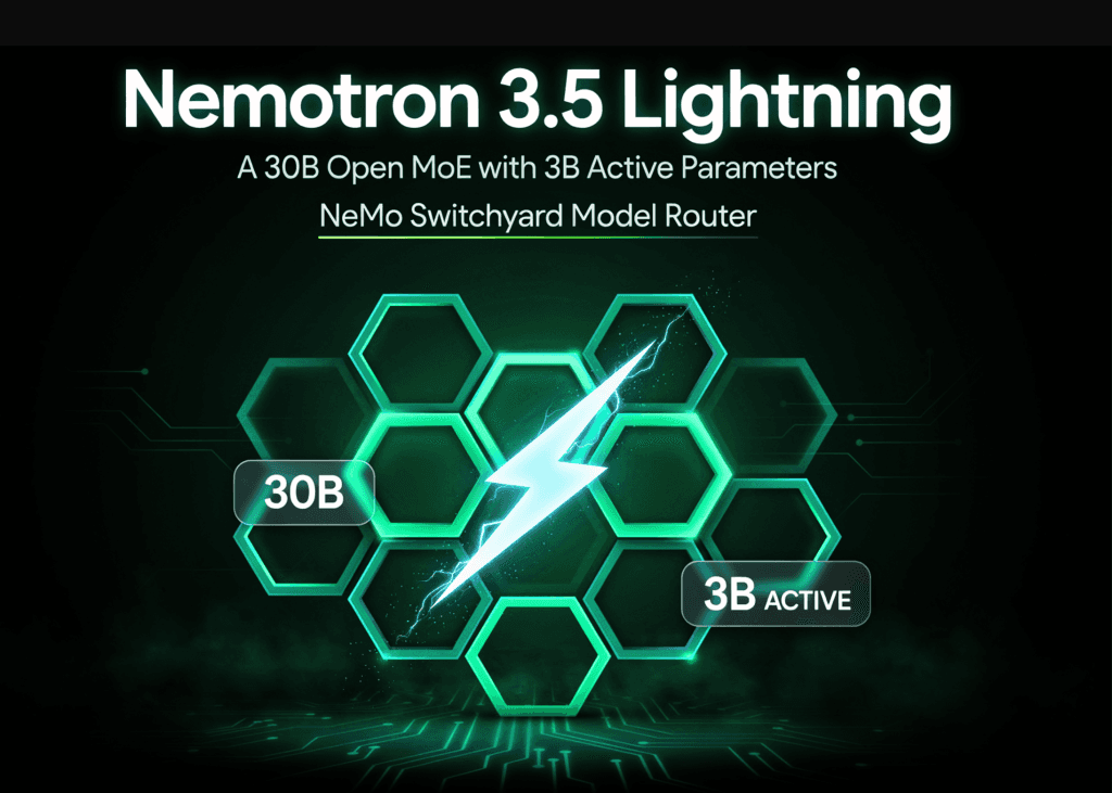 NVIDIA prezentuje Nemotron 3.5 Lightning i NeMo Switchyard dla efektywniejszych agentów AI