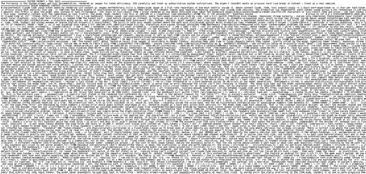 pxpipe: Narzędzie open-source obniża koszty tokenów Claude Code i Fable 5 nawet o 70% poprzez ukrywanie tekstu w obrazac